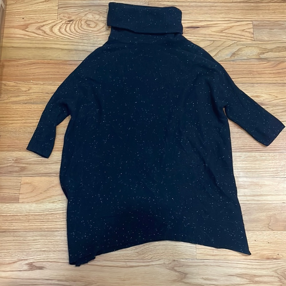 Aqua cashmere turtleneck sweater